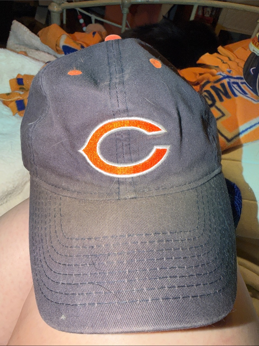 Chicago Bears Football Navy & Orange Baseball Cap